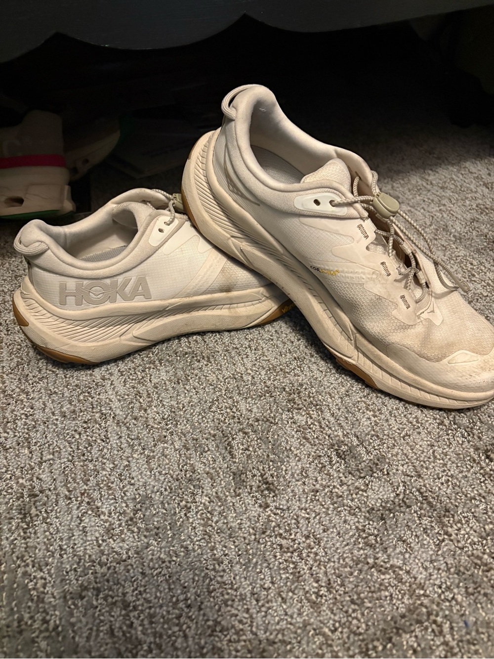 Hoka One Beige/Cream Athletic Shoes - Neutral Trainer